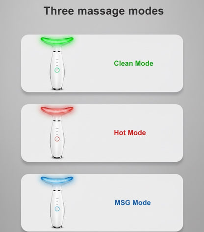 3 in 1 EMS Neck Facial Beauty Device with Thermal Neck Lifting Vibration